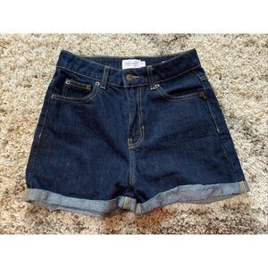 True Craft Women's Dark Wash Mom Short Jean Shorts Size‎ 3